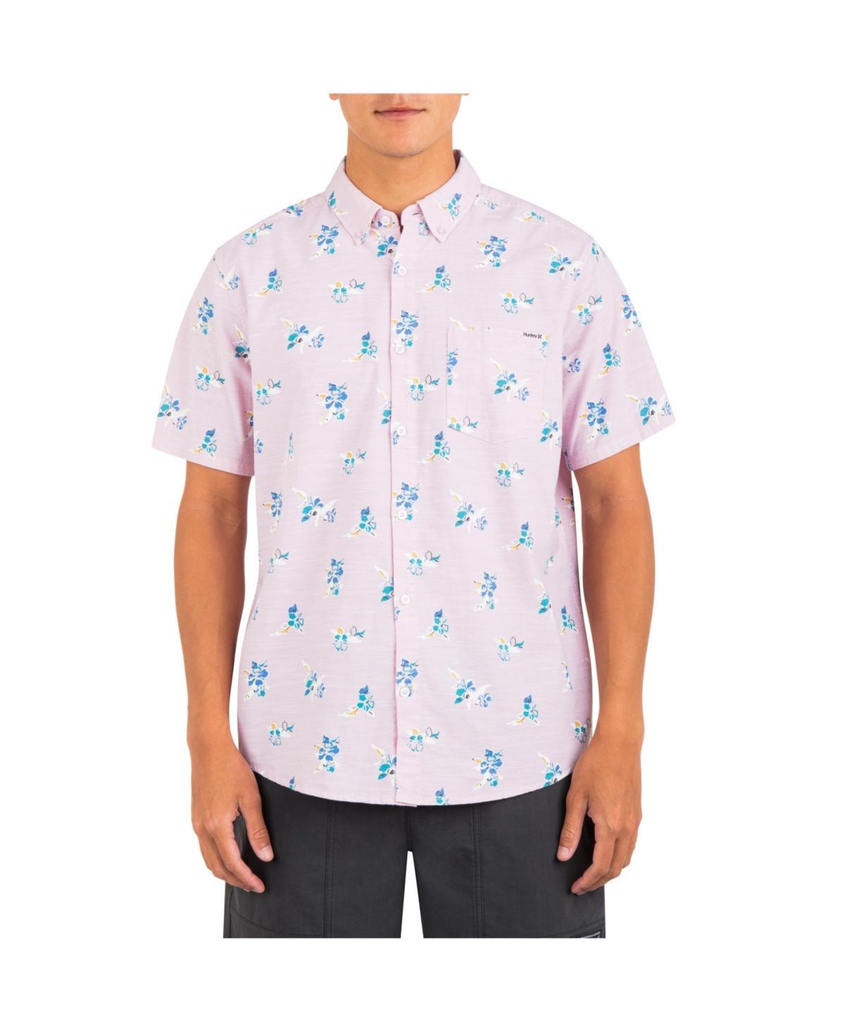 Hurley One Only Stretch Short Sleeve Woven (Nectarine) Men's Clothing Product Image