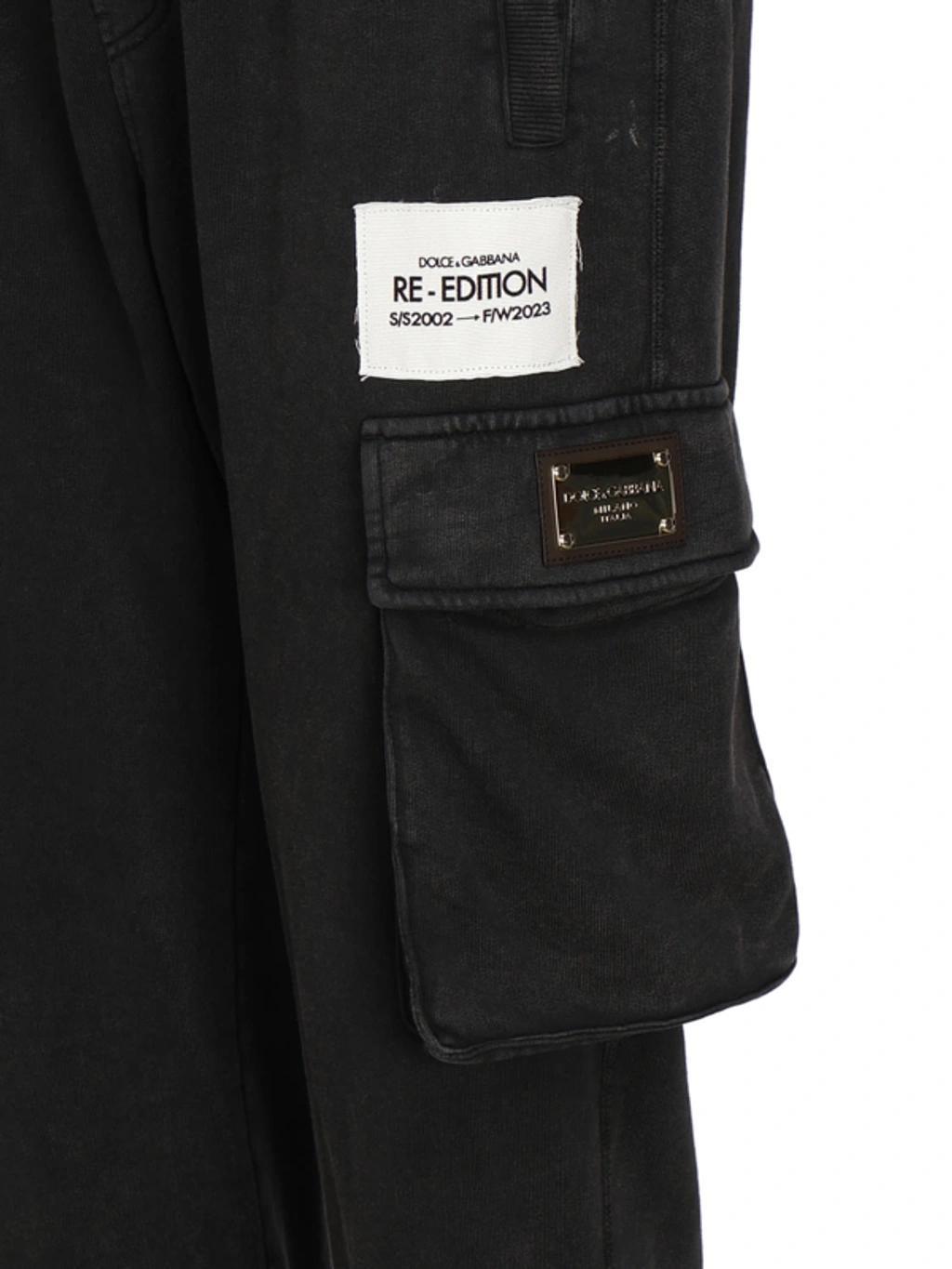 Logo Plaque Cargo Pants In Black Product Image