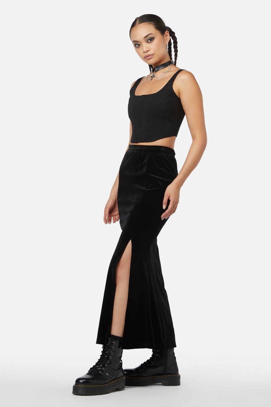 Obsidian Velvet Skirt Product Image