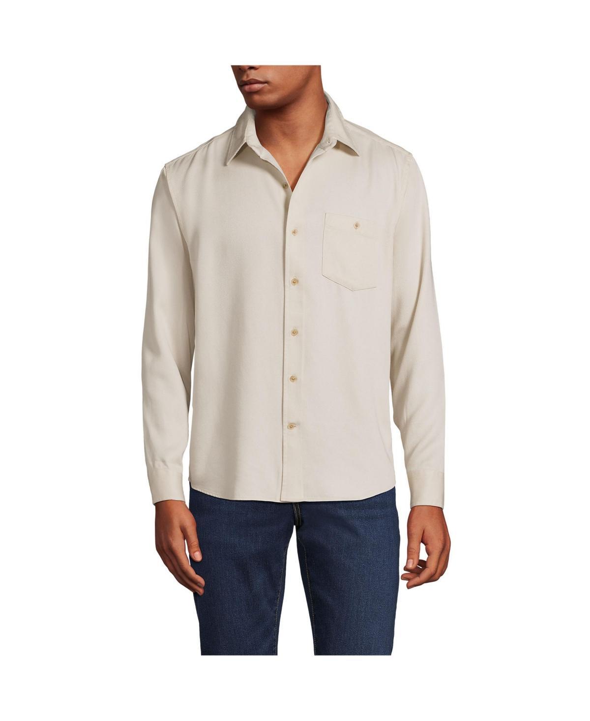 Mens Lands End Relaxed Twill Shirt Product Image