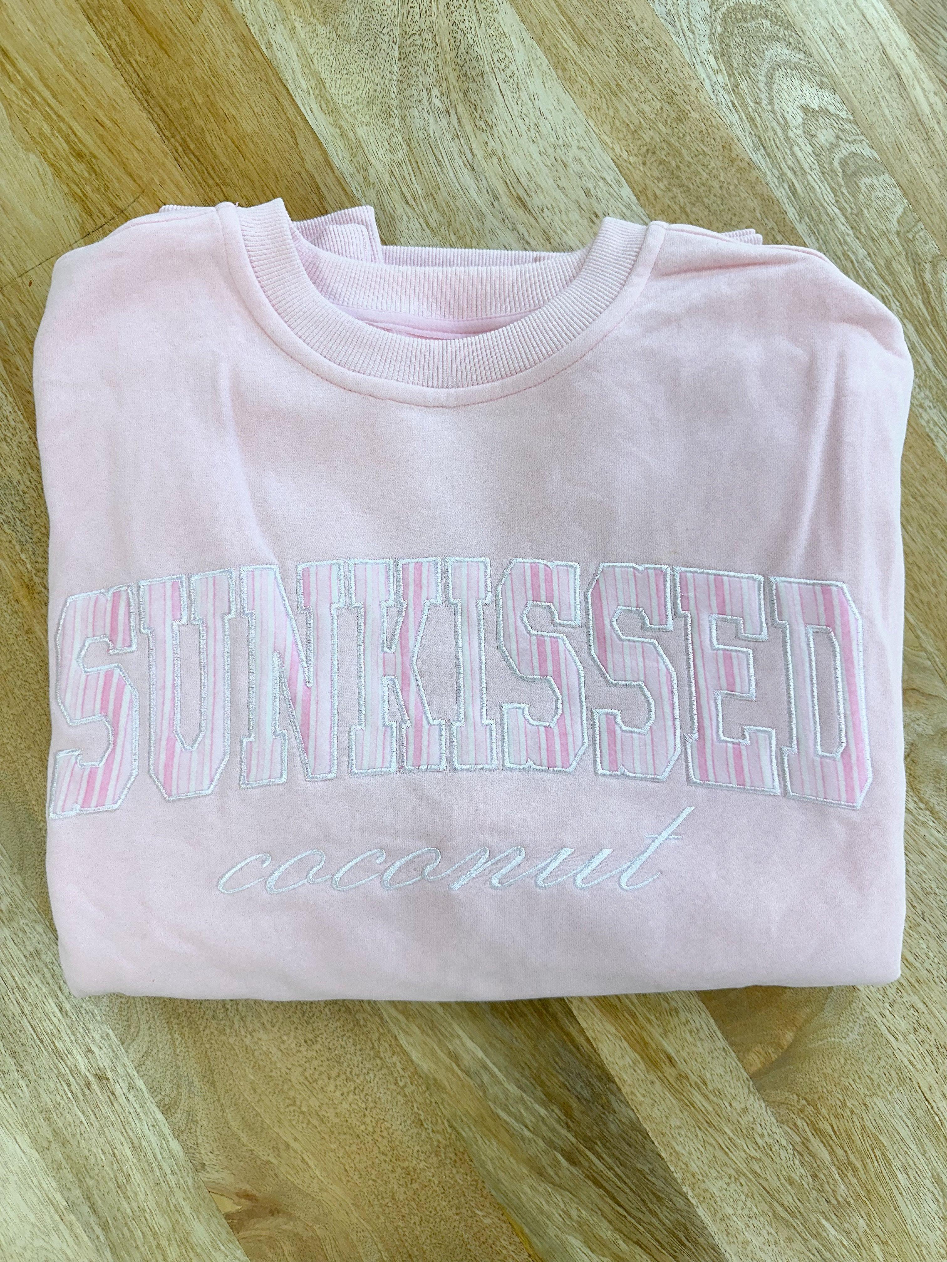 Light Pink Sunkissed In Vogue Striped Sweatshirt Product Image