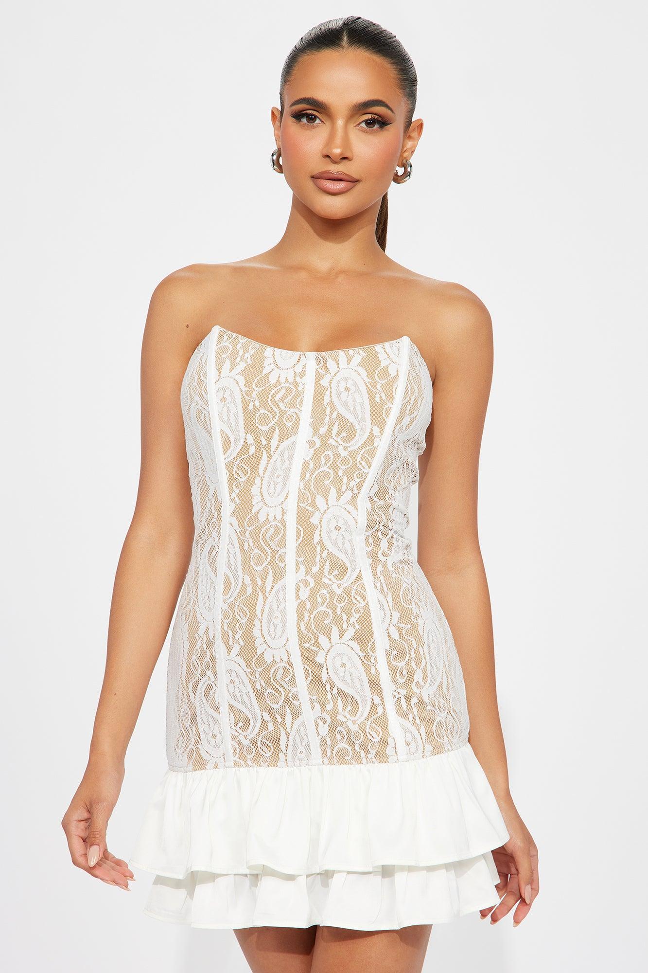 Lost In Lace Mini Dress - White product image