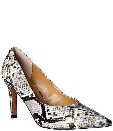 J. Renee Phoebie Snake Embossed Pointed Toe Pumps Product Image