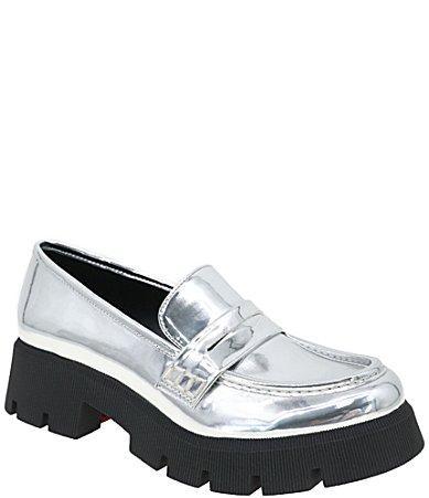 BCBGeneration Rama Mesh Lugged Platform Penny Loafers Product Image