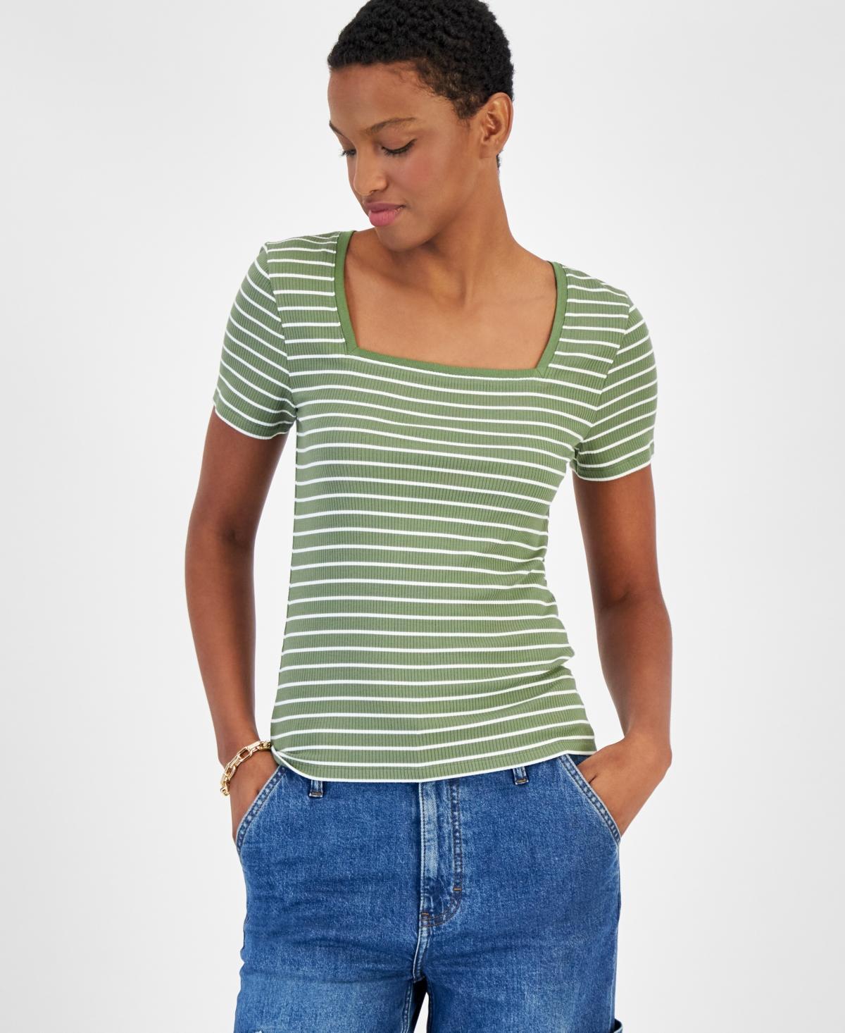 Women's Knit Square-Neck Top, Created for Macy's Product Image