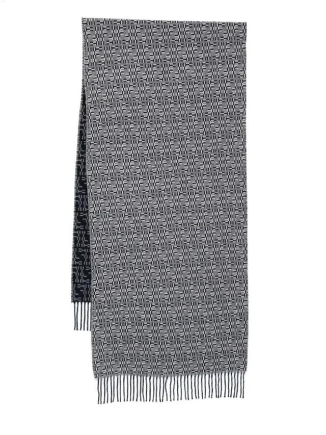 Ff Jacquard Scarf In Grey Product Image