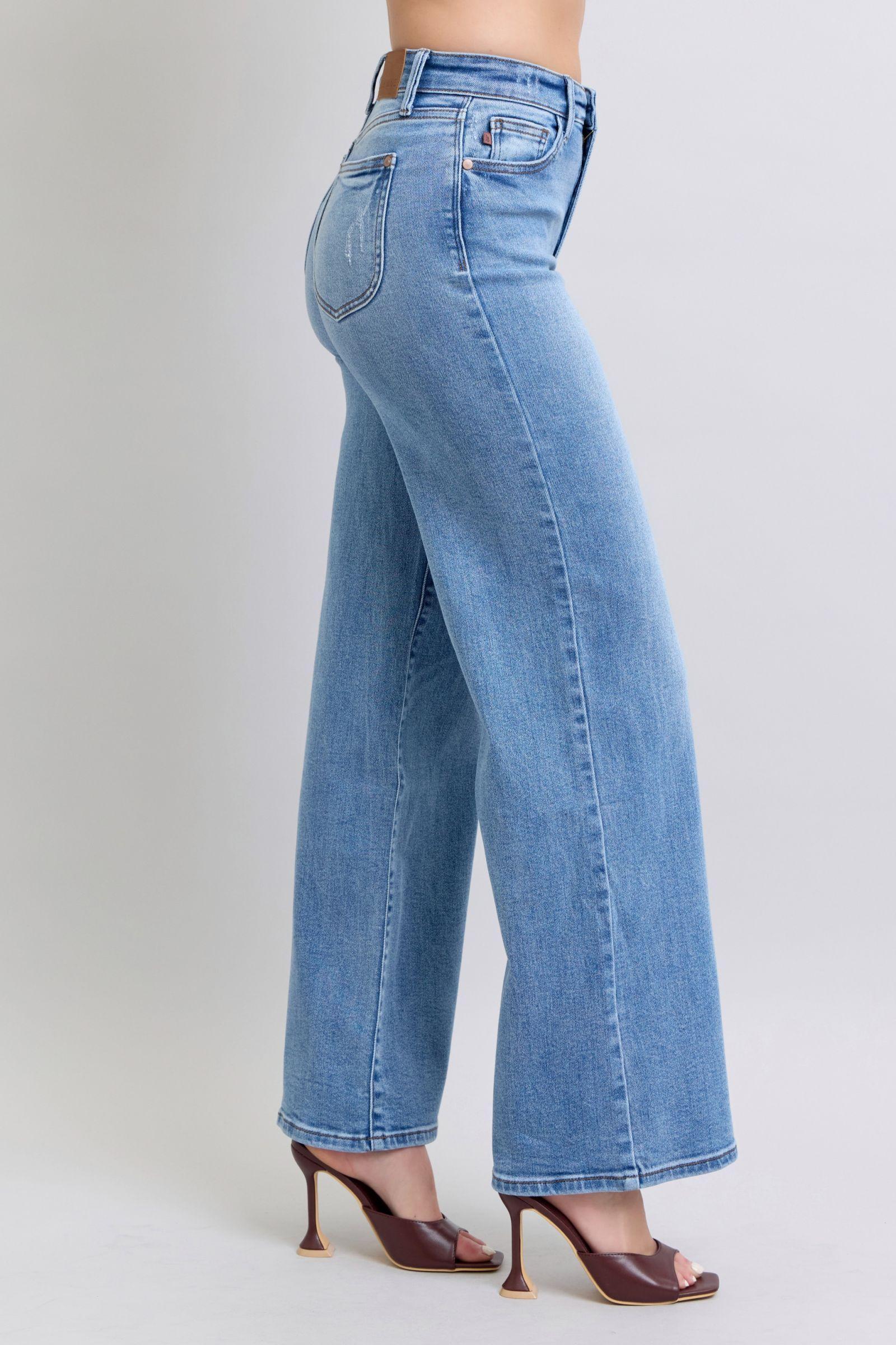 Angie Hi-Rise Wide Leg Judy Blue Jeans - ONLINE EXCLUSIVE! Product Image