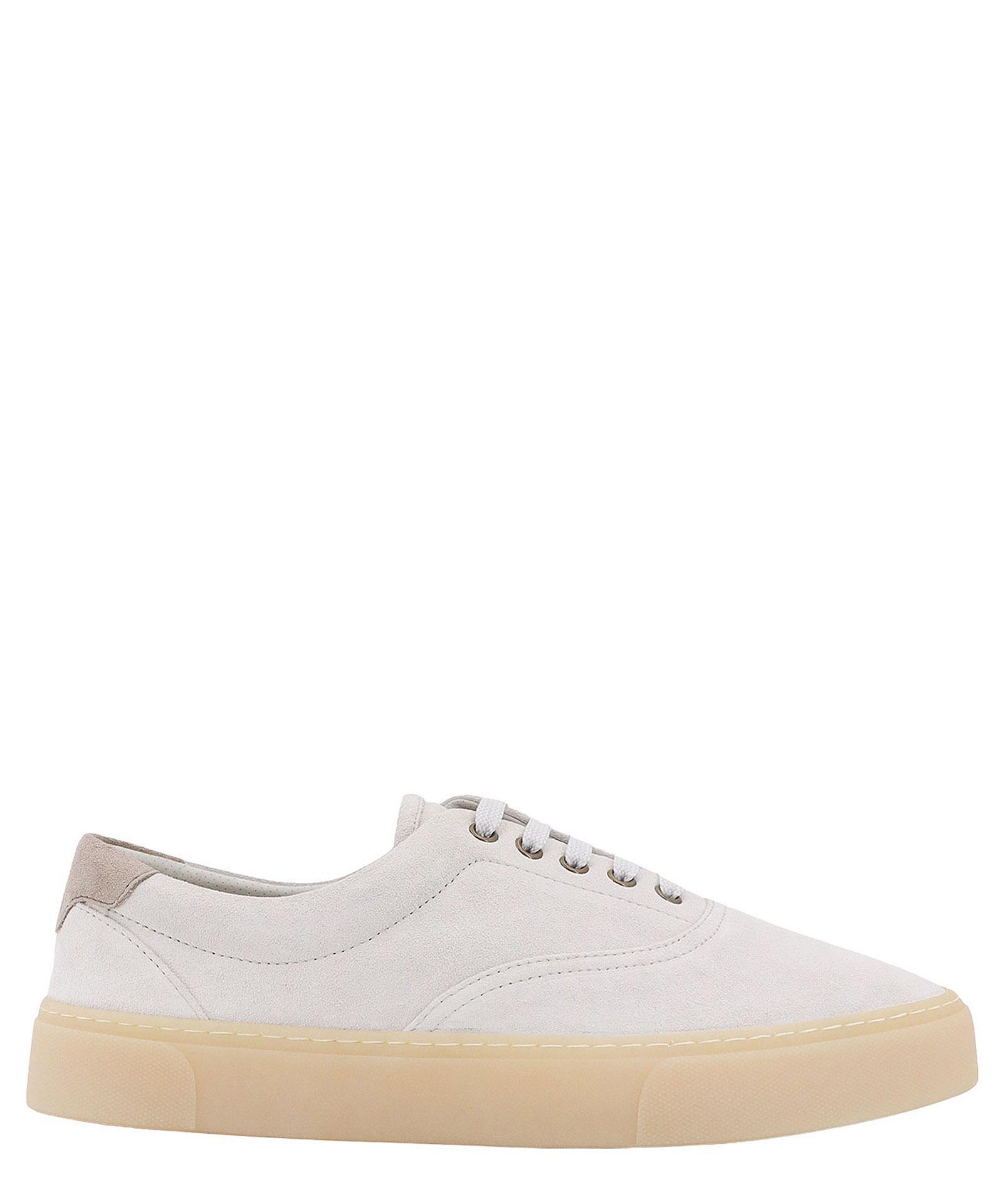 Suede Sneakers In White Product Image