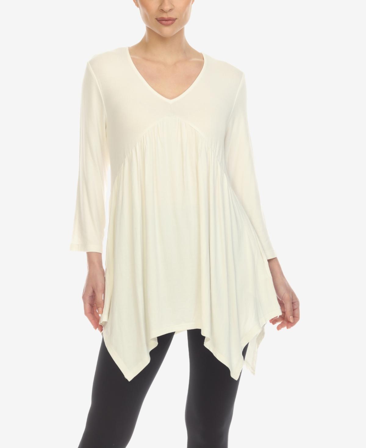 White Mark Womens Empire Waist Tunic Top Product Image