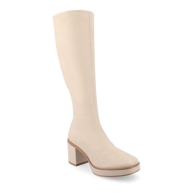 Journee Collection Tru Comfort Foam Alondra Womens Knee-High Boots Ivory Product Image