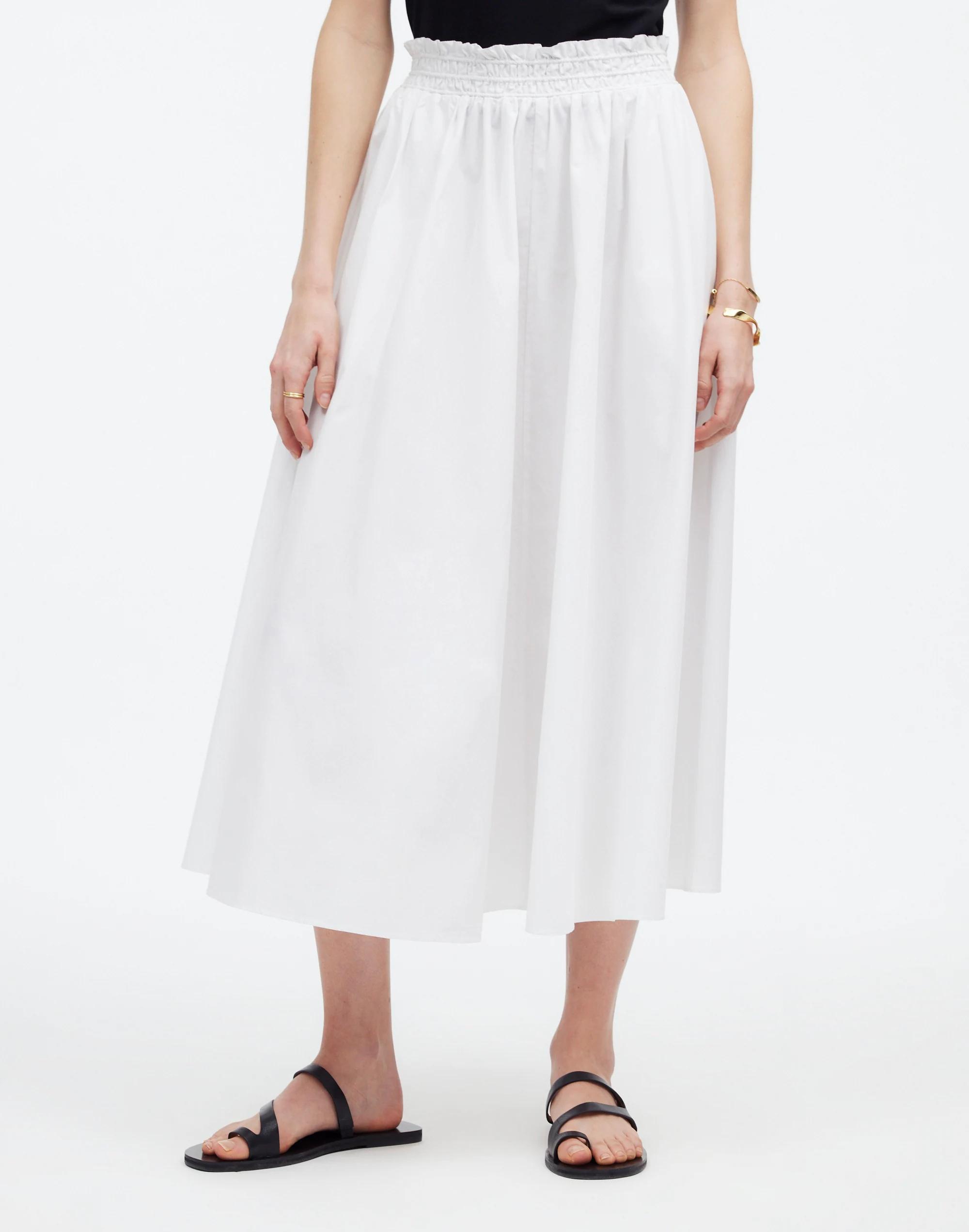 Pull-On Paperbag Midi Skirt Product Image