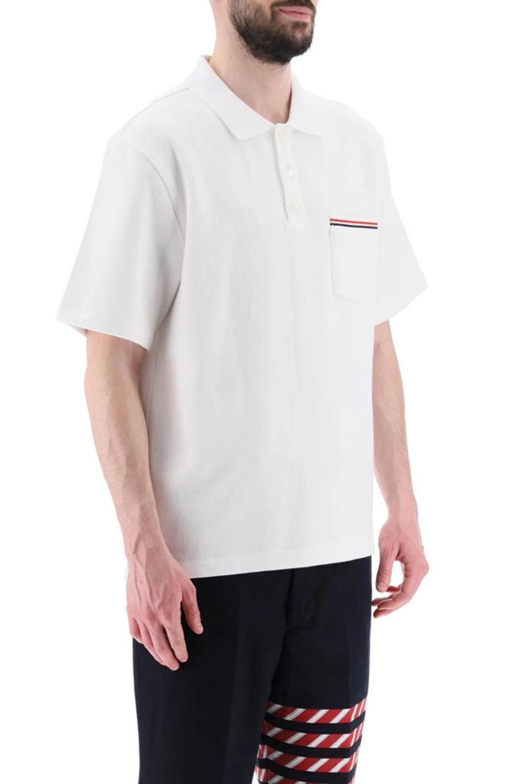 Rwb Pocket Trim Polo Shirt In White Product Image