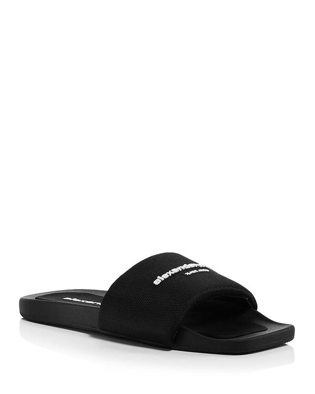 Alexander Wang Womens Logo Pool Slides Product Image