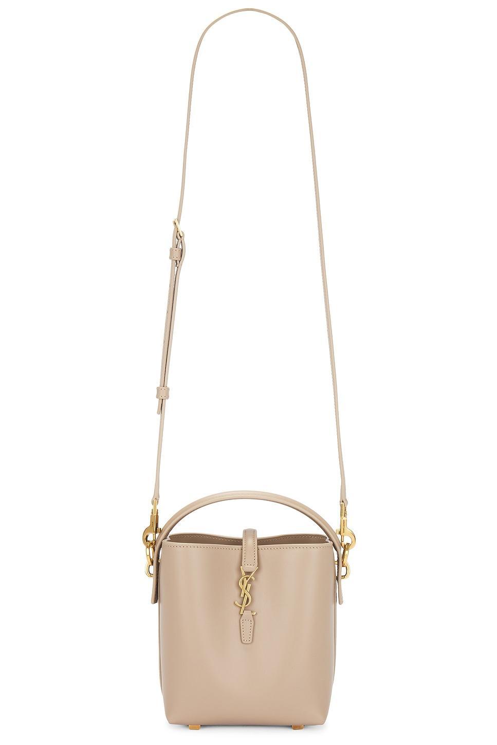 SAINT LAURENT Mini Le 37 Bucket Bag In Dark Beige Product Image