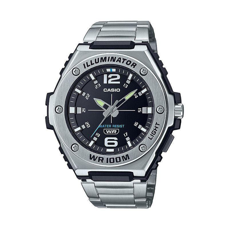 Casio Mens Heavy Duty Illuminator Stainless Steel Bracelet Analog Watch - MWA100H Silver Product Image