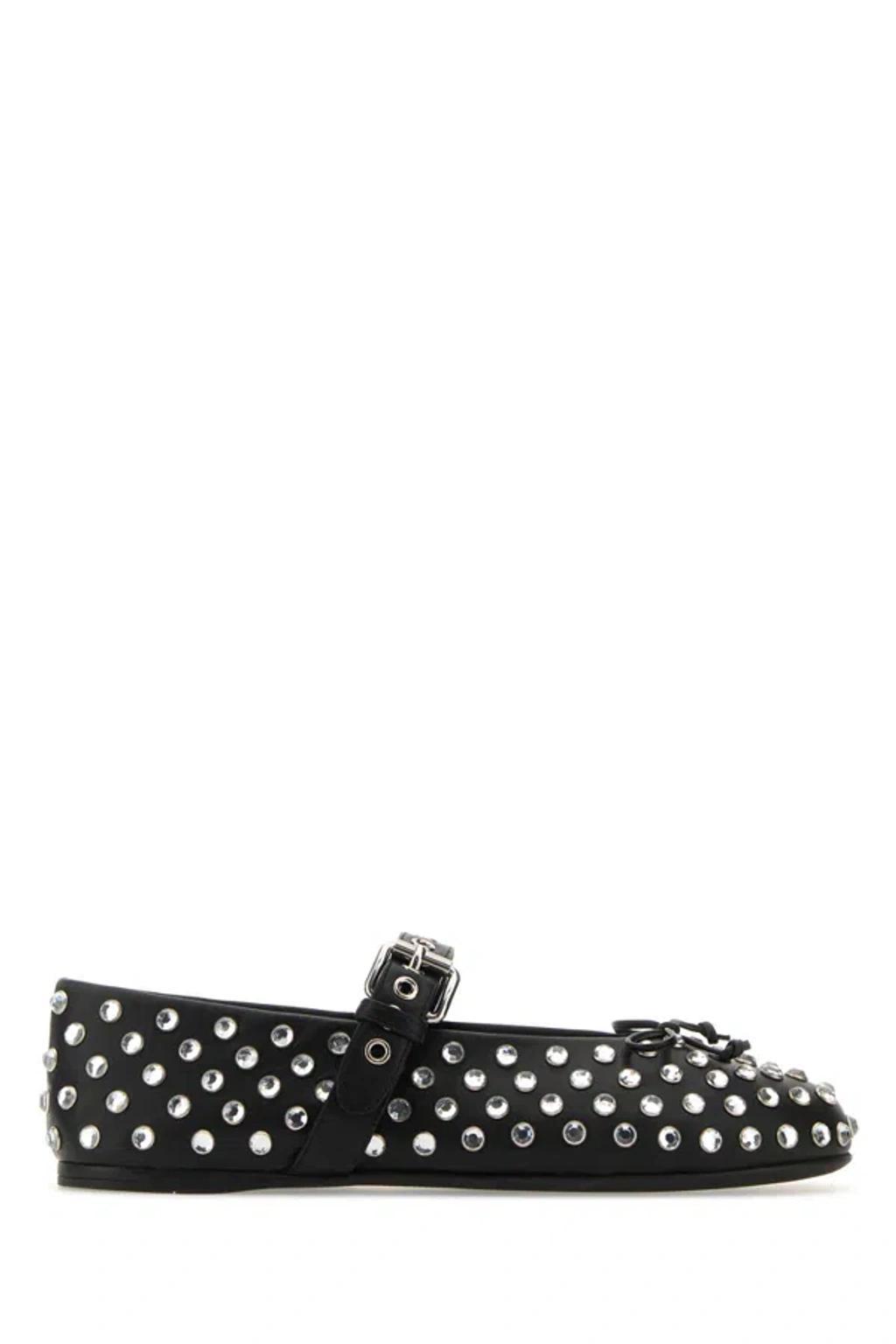 Black Leather Ballerinas product image