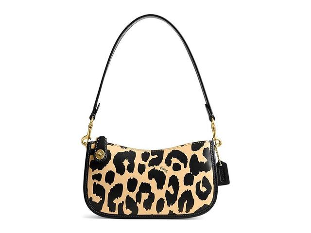 COACH Printed Leather Swinger 20 (Leopard) Handbags Product Image