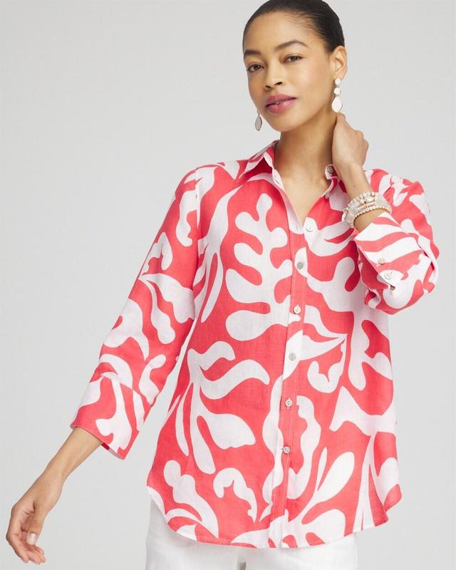 Women's No Iron Reef 3/4 Sleeve Shirt Product Image