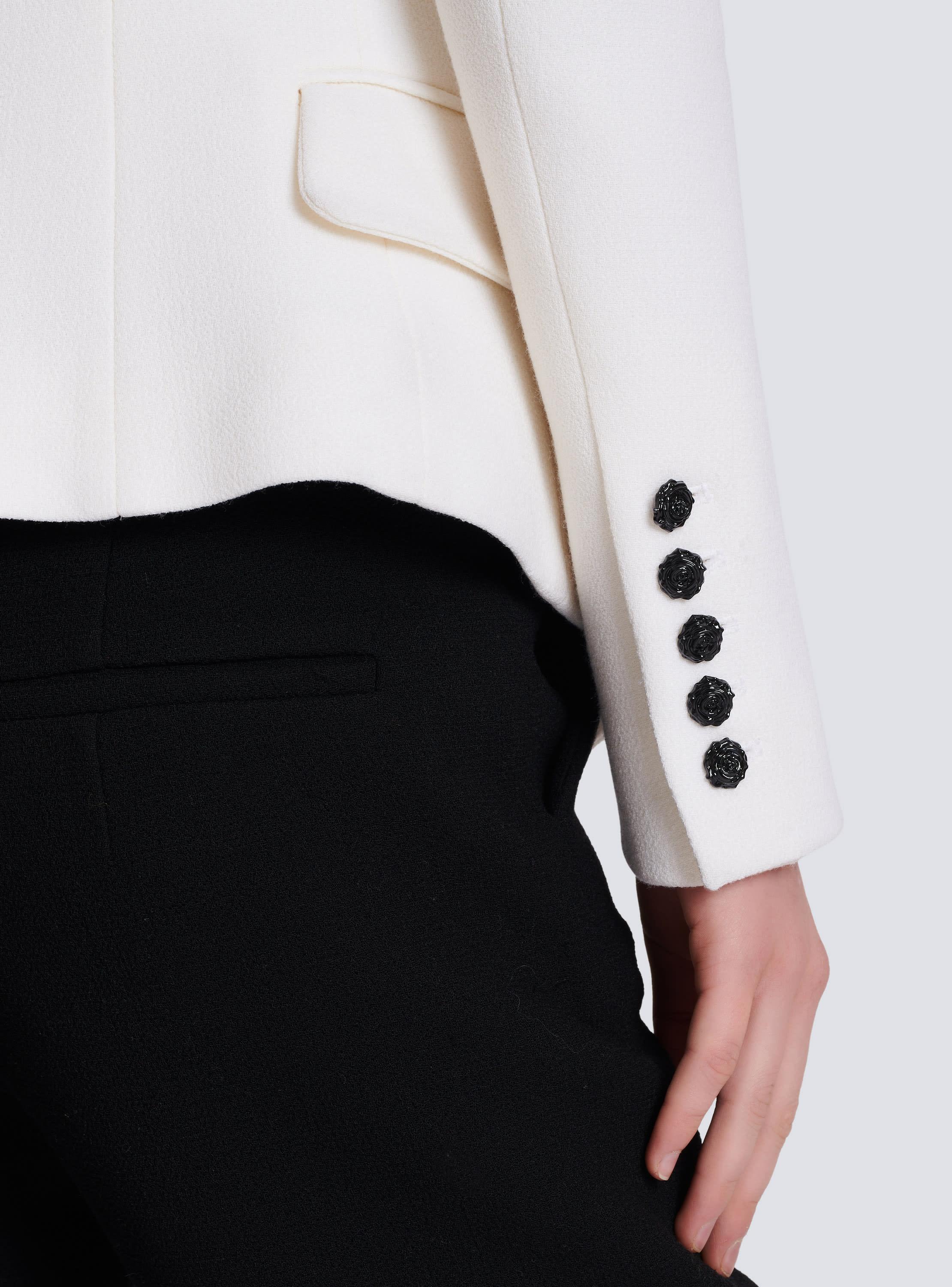 8-button double crepe jacket Product Image