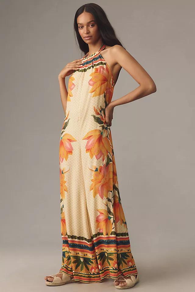 Farm Rio x Anthropologie Floral Halter Jumpsuit Product Image