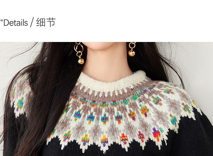 Crewneck Jacquard Sweater Product Image