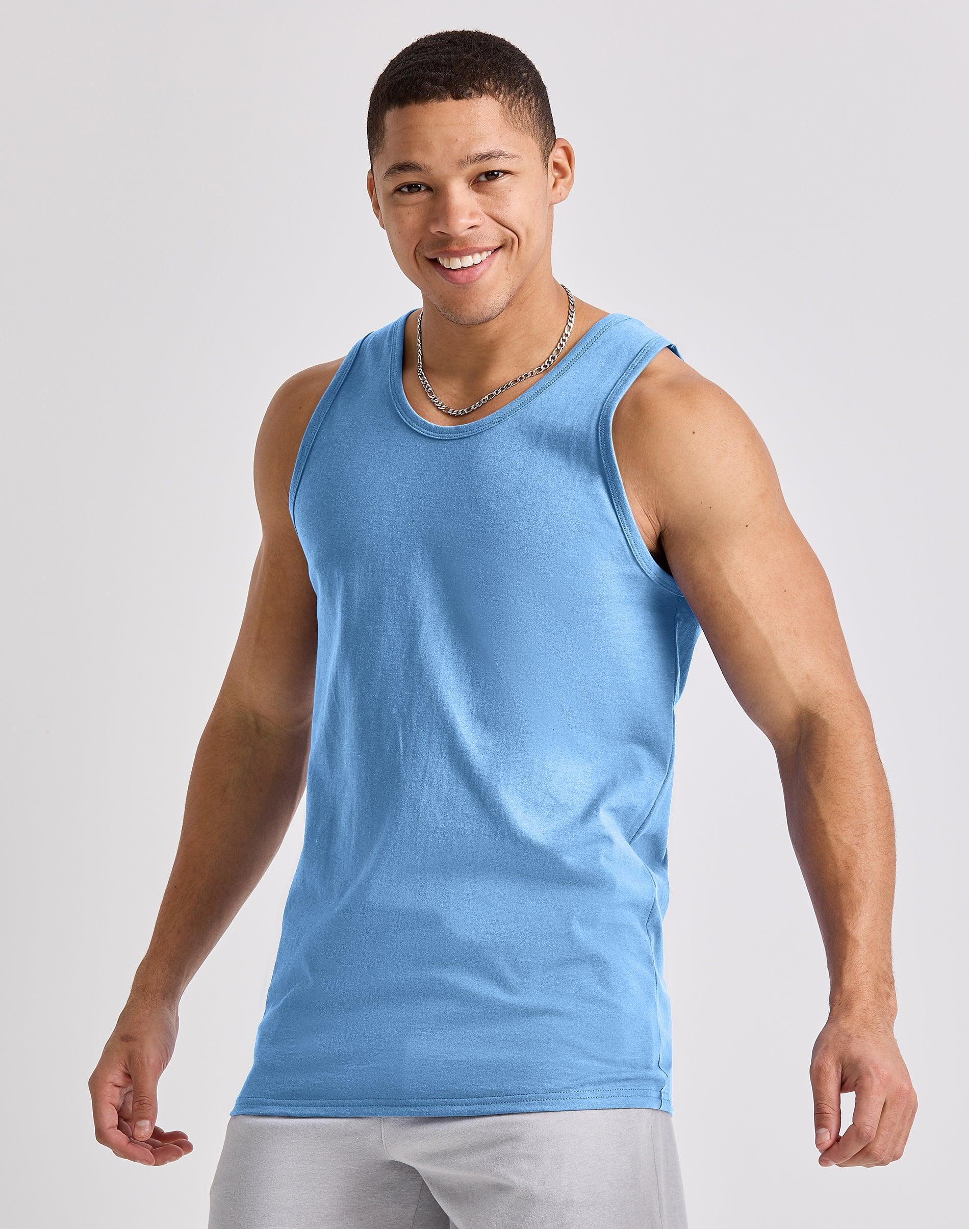 Hanes Mens Round Neck Sleeveless Tank Top, Large Product Image