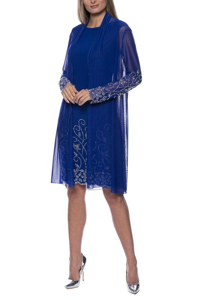 Cobalt Blue Dress with Jacket Female Product Image