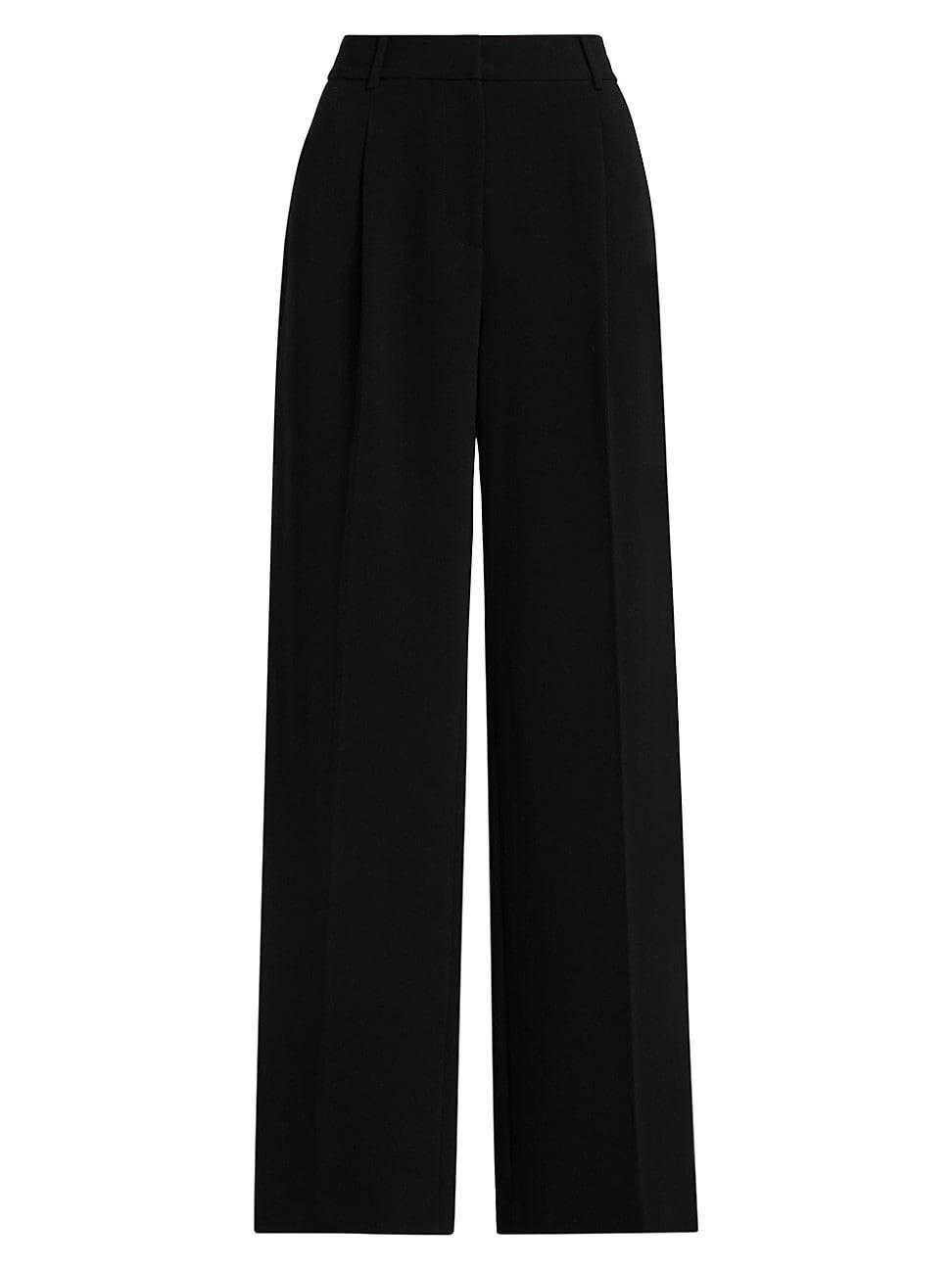 Womens Pleated Wide-Leg Pants product image