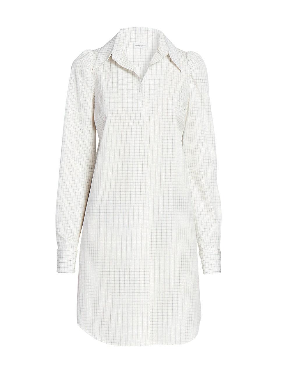 Womens Delindra Poplin Grid Shirtdress product image