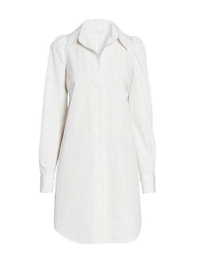 Womens Delindra Poplin Grid Shirtdress Product Image