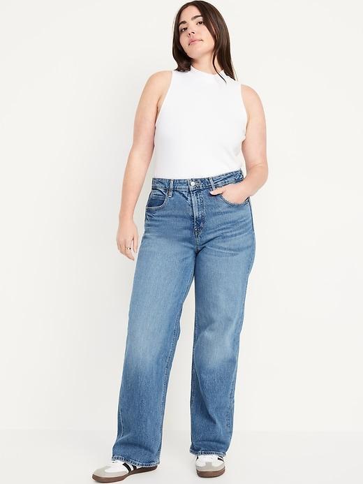 Extra High-Waisted Sky-Hi Wide-Leg Jeans Product Image