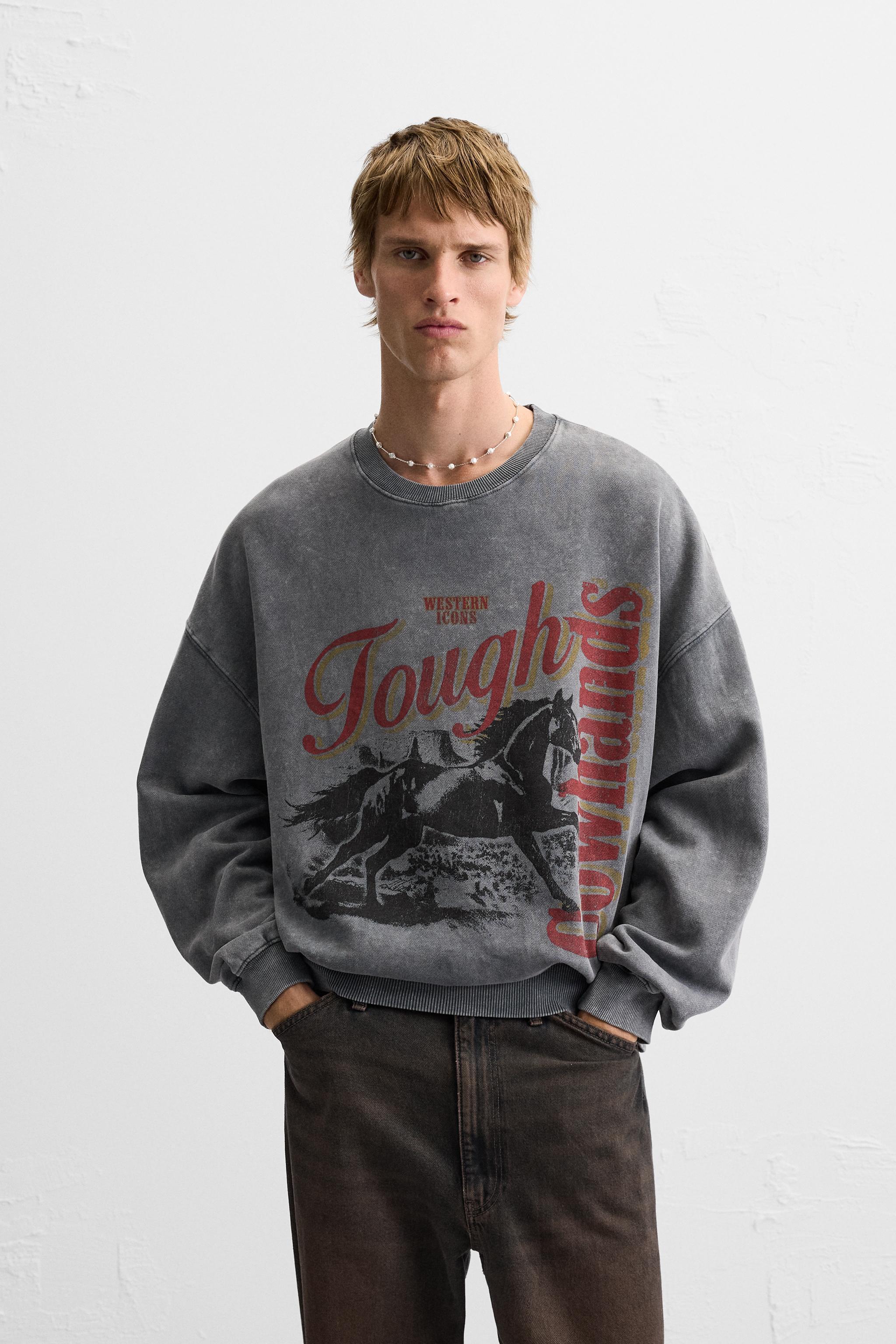 CONTRAST PRINT SWEATSHIRT Product Image