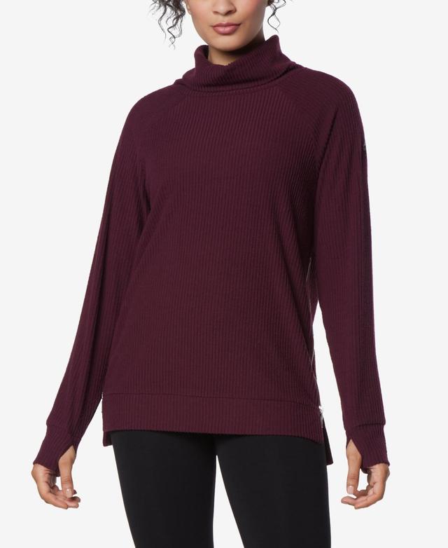 Andrew Marc Sport Womens Long Sleeve Brushed Rib Pull Over Top Product Image