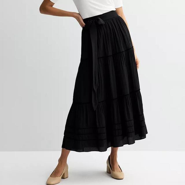 Womens Farmers Market Belted Tiered Skirt Product Image