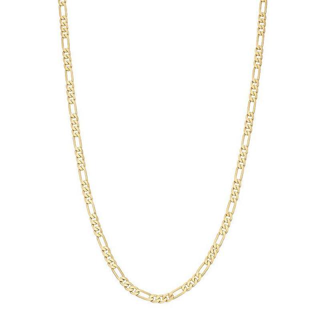 Mens Unbranded Mens 14K Gold over Brass 18 Figaro Chain Necklace, Gold Tone Product Image