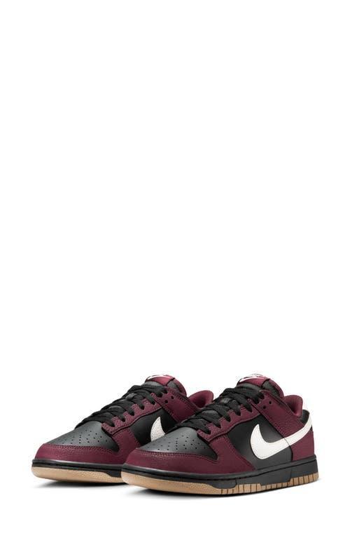 NIKE Dunk Low Next Nature Basketball Sneaker In Burgundy Crush/phantom/black/khaki Product Image