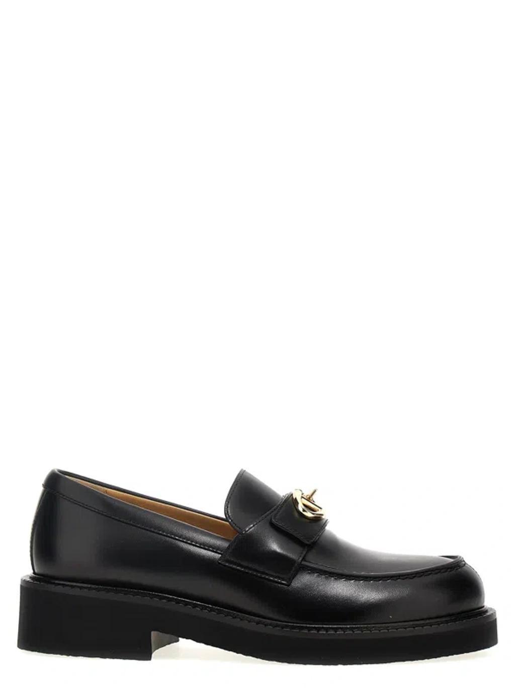 VALENTINO GARAVANI Vlogo Locker Loafers In Black product image