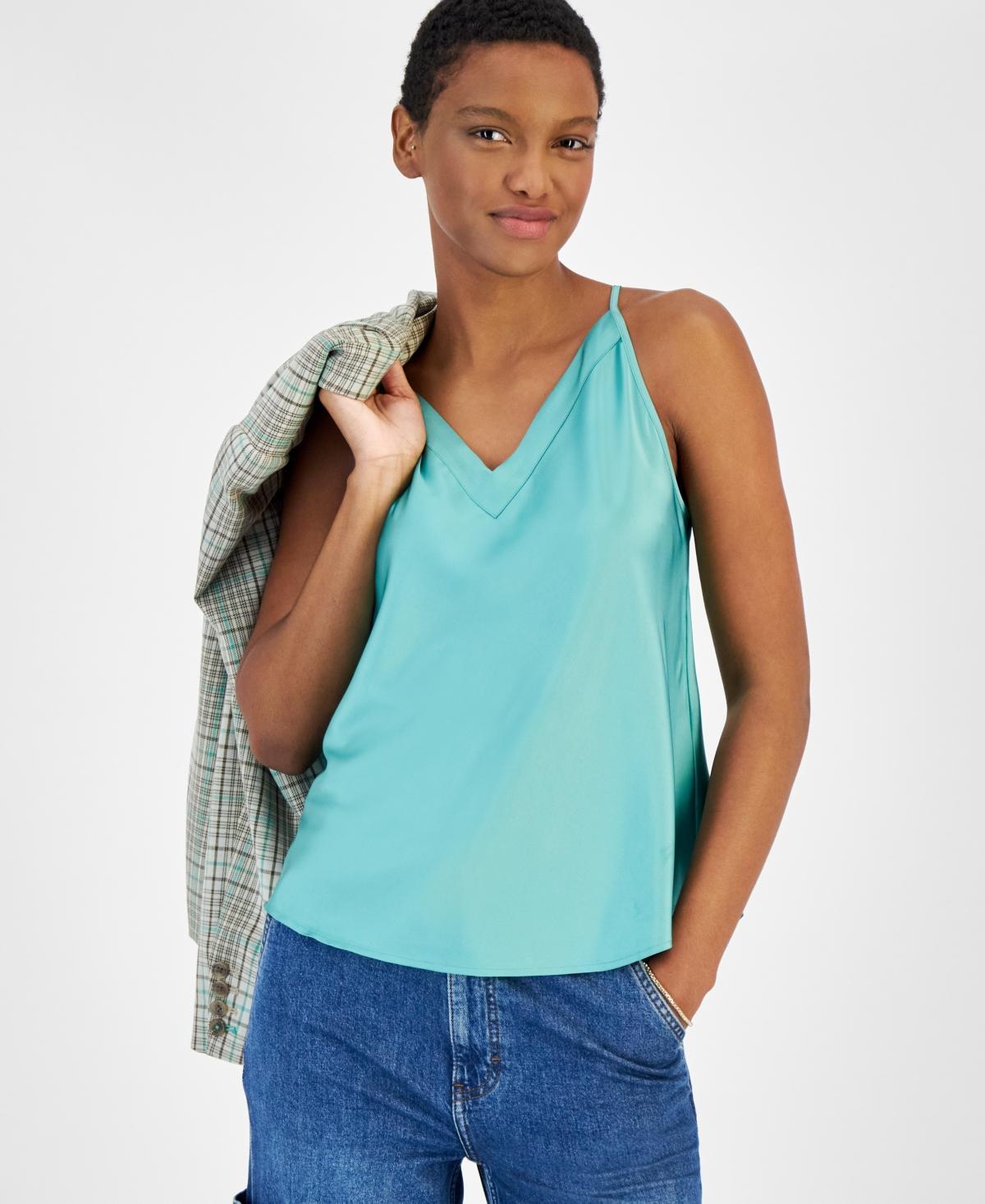 On 34th Womens Satin Double V-Neck Tank, Created for Macys Product Image