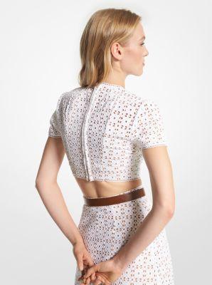 Cotton Eyelet Cropped Top Product Image