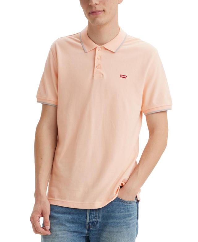 Men's Housemark Standard-Fit Tipped Polo Shirt Product Image