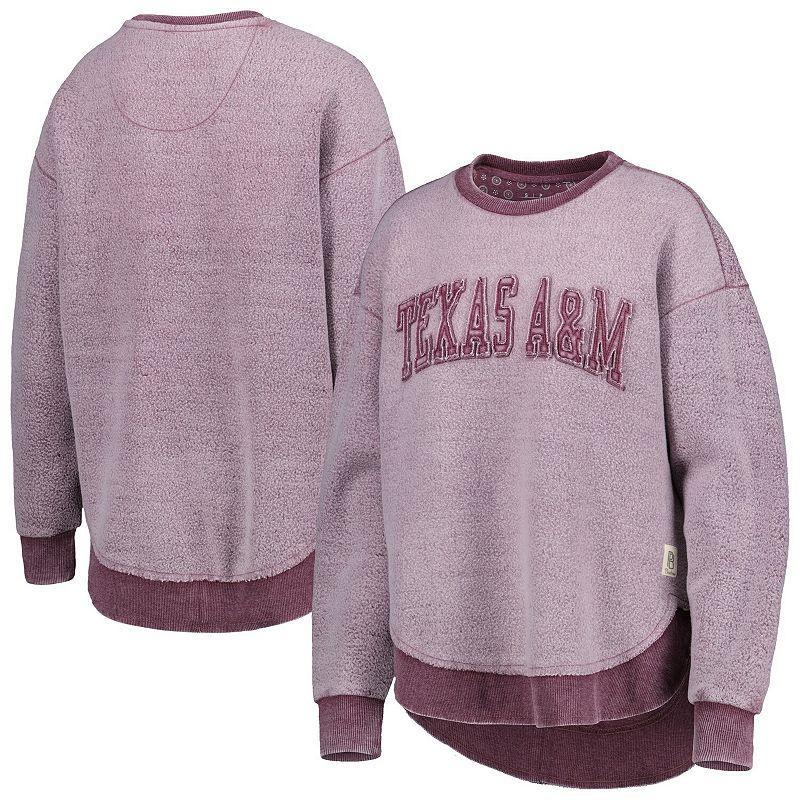 Womens Pressbox Maroon Texas A&M Aggies Ponchoville Pullover Sweatshirt Product Image