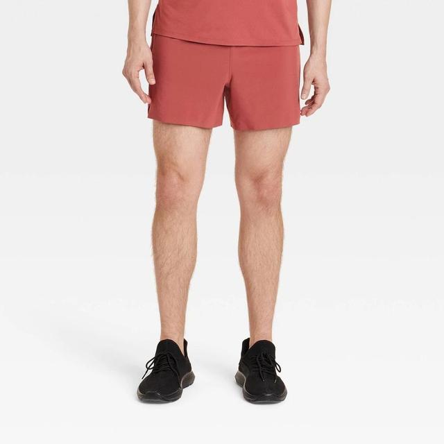 Mens Run Shorts 5 - All In Motion Red XL Product Image