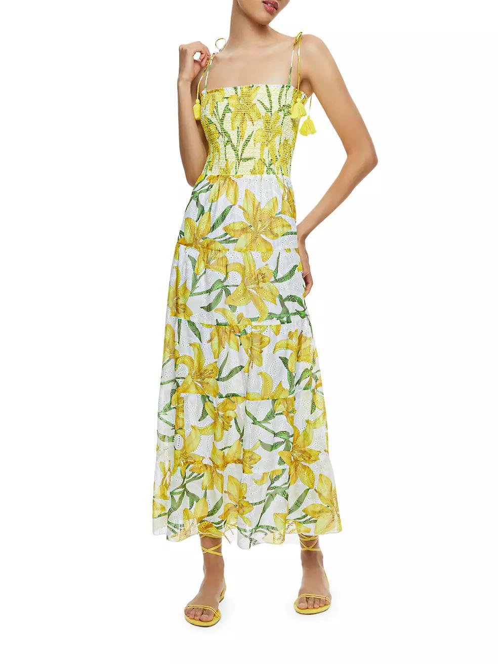 Marna Smocked Floral Maxi Dress Product Image