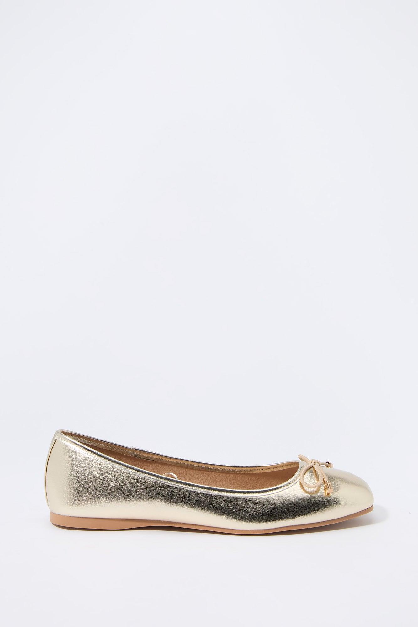 Metallic Bow Ballet Flat Female product image