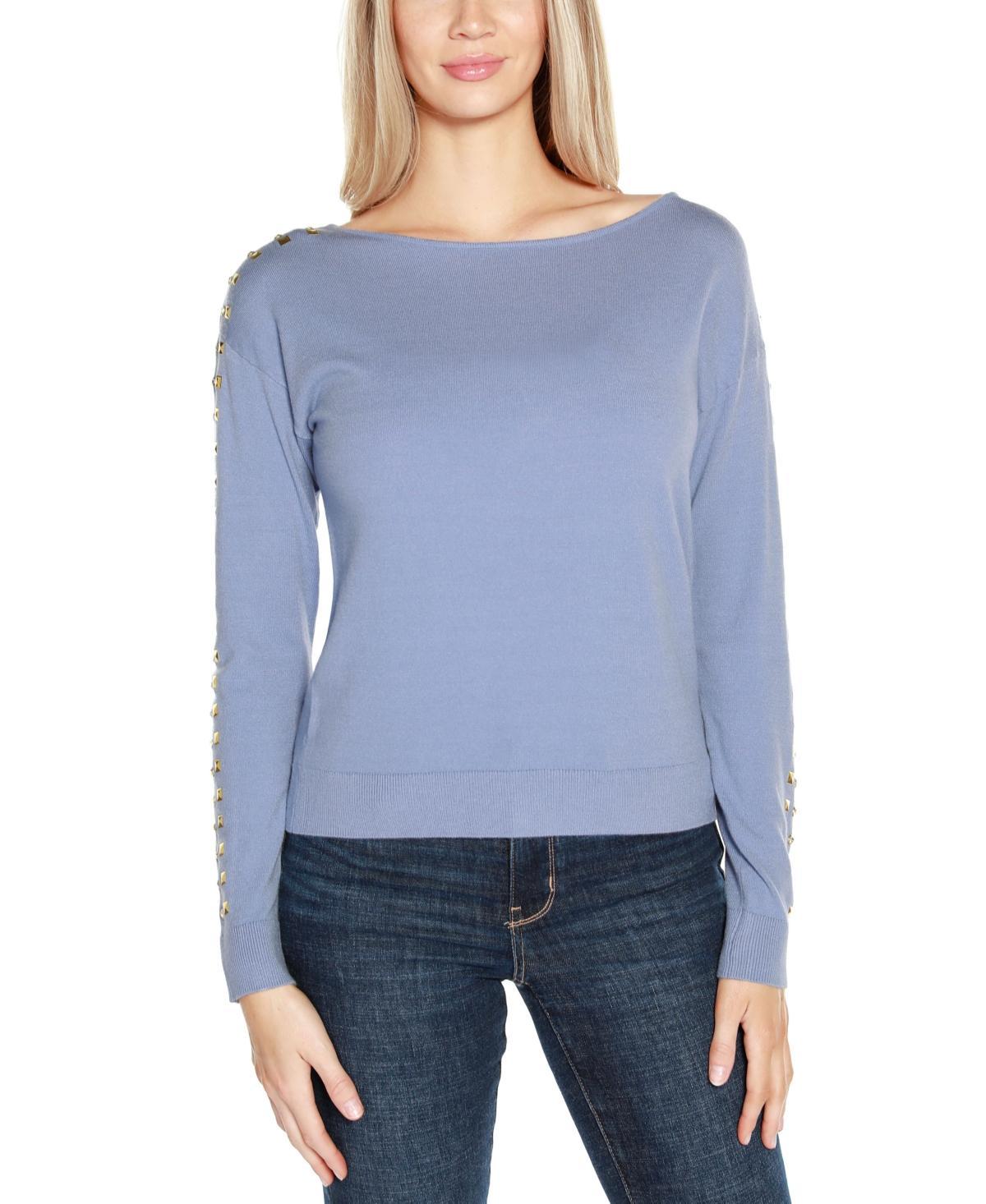 Belldini Black Label Womens Embellished Boatneck Sweater Product Image