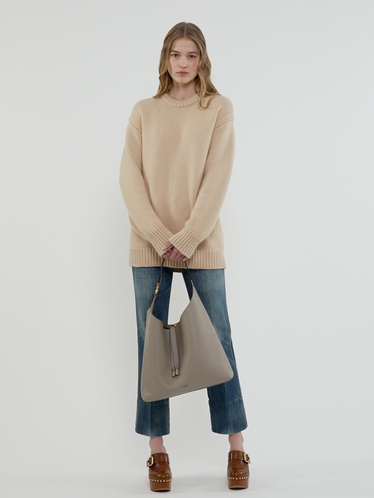 Marcie hobo bag in suede leather Product Image