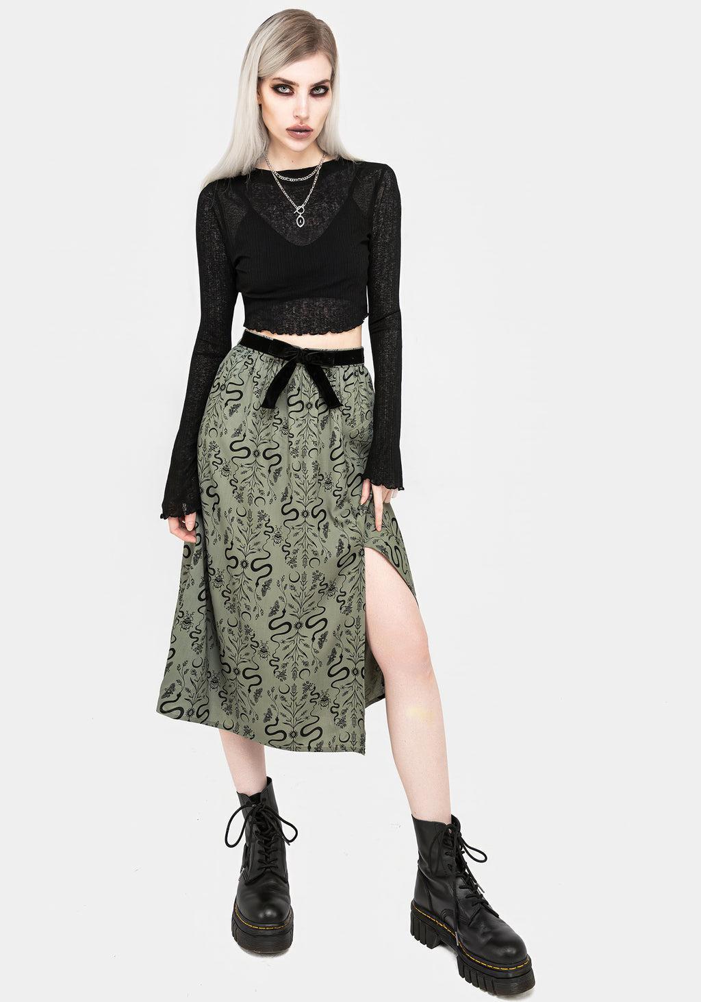 Dominion Snake Print Midi Skirt Product Image