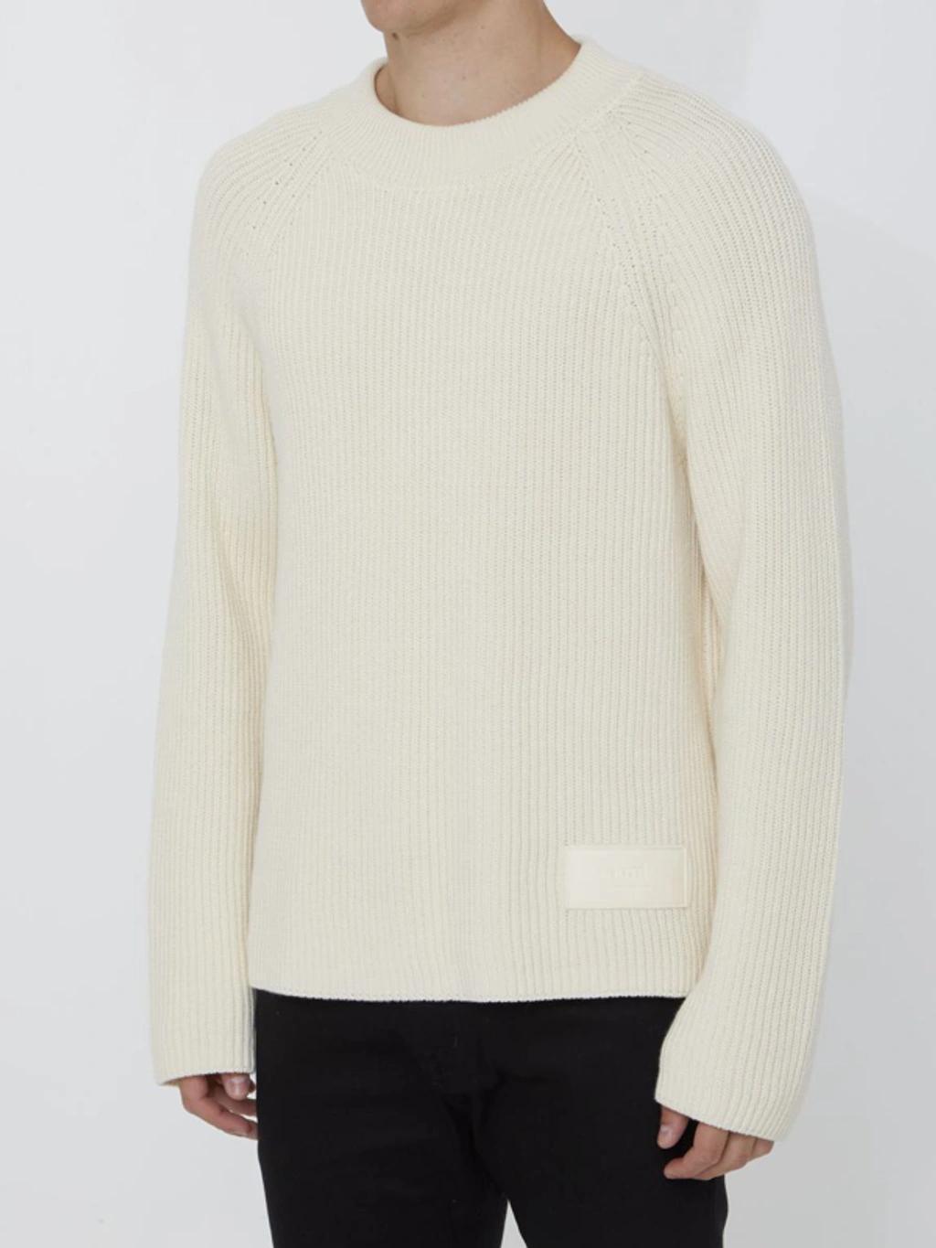 AMI ALEXANDRE MATTIUSSI Sweater In Neutrals Product Image