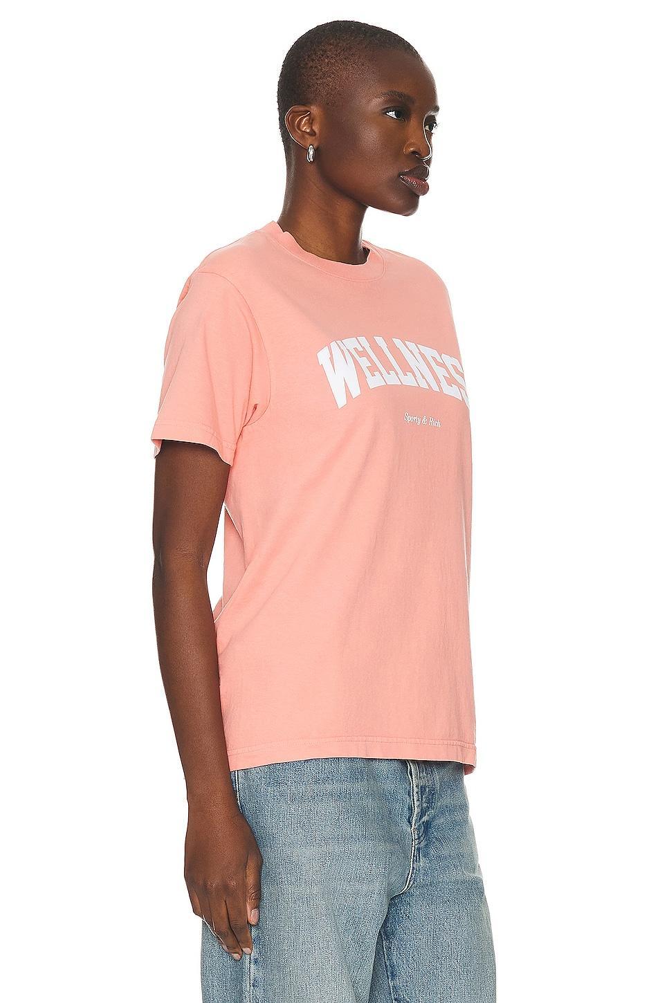 Sporty & Rich Wellness Ivy T-shirt in Pink Product Image