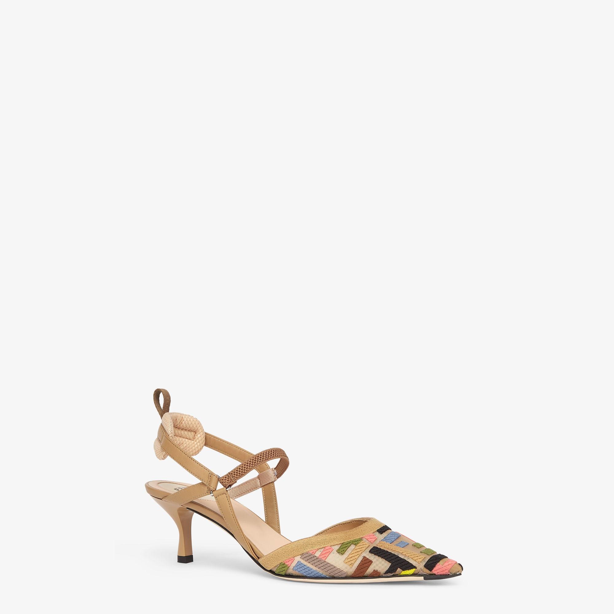 Colibrì LiteMulticolor mesh medium-heeled slingbacks Product Image